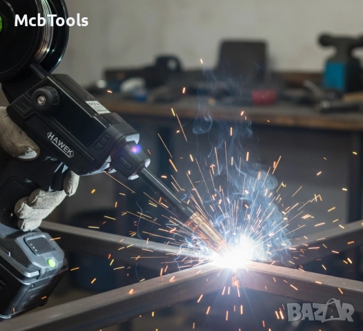 Професионален ръчен инверторен телоподаващ апарат за заваряване без газ 400A Hawek, снимка 8 - Други инструменти - 53582537