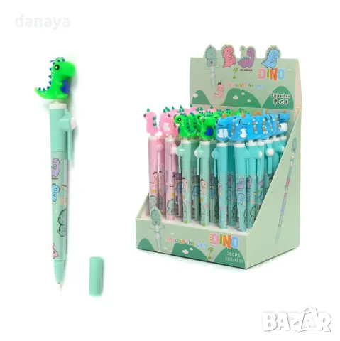 5889 Син химикал тънкописец с въртящо Динозавърче