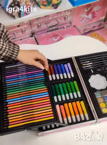 Луксозни големи комплеки за момче и момиче със 155 бр. рисуване и оцветяване с метална рамка и закоп, снимка 6 - Рисуване и оцветяване - 51344269