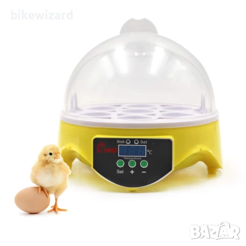 Инкубатор за 7 яйца Svaououmu с ръчно обръщане на яйца С ПРОБЛЕМ