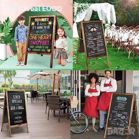 uyoyous рекламна дъска тип А 53×95 см с тебешир, снимка 6 - Други - 53096152