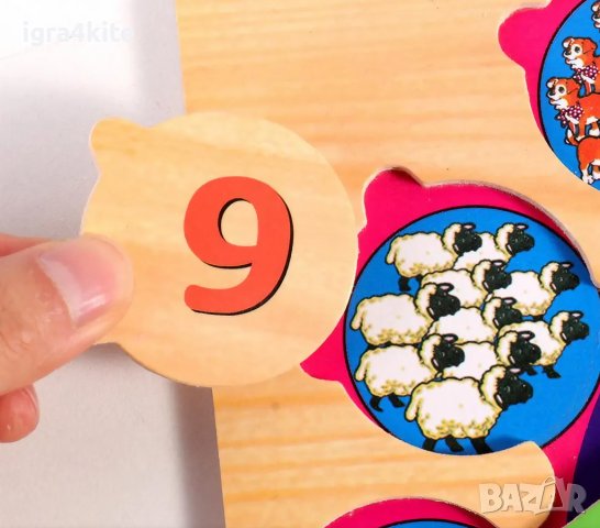 НАМАЛЕНА ЦЕНА! Дървен часовник Слънце ! /Дървени играчки на https://igra4kite.bazar.bg/, снимка 6 - Образователни игри - 42665987