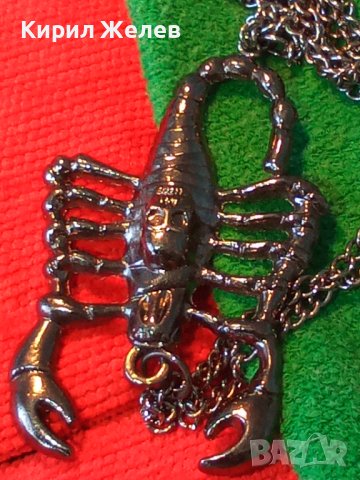 ФИГУРАЛЕН АРТ МЕТАЛЕН МЕДАЛЬОН - СКОРПИОН с ВЕРИЖКА 38811, снимка 2 - Колиета, медальони, синджири - 35273854