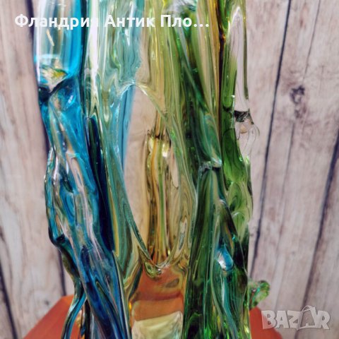 Голяма ваза "Океански лед" , снимка 3 - Вази - 41264375