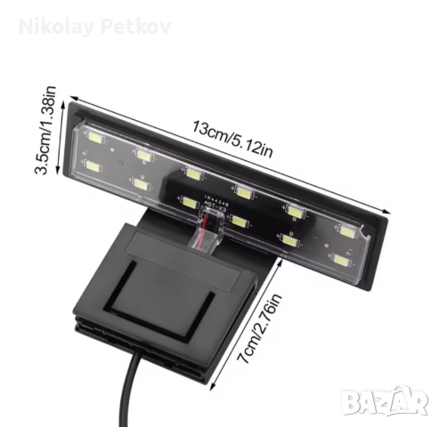 Малка аквариумна Лед лампа, снимка 3 - Лед осветление - 52500157