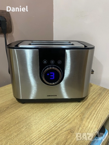 Тостер Medion (инокс корпус), снимка 2 - Тостери - 52711678