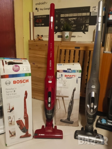 КАТО НОВИ. - Мощни Безкабелни прахосмукачки BOSCH- 2 in 1 ,Li-ion 40мин., снимка 9 - Прахосмукачки - 52204007