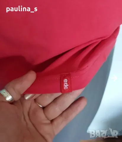 Два броя / "Esprit" Еластична блуза тип тениска / черна и червена / унисайз , снимка 13 - Тениски - 26368319