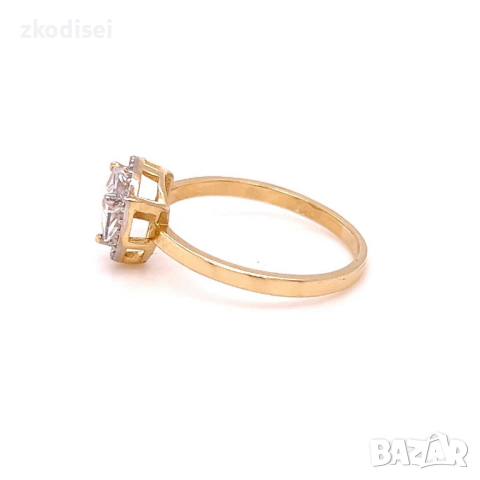 Златен дамски пръстен 2,08гр. размер:56 14кр. проба:585 модел:21986-5, снимка 2 - Пръстени - 44764688