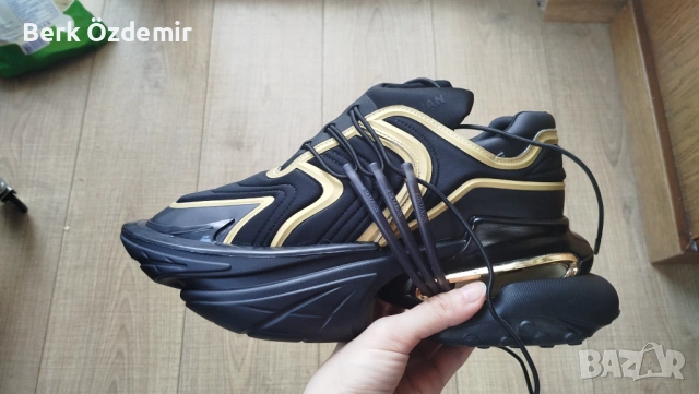 Черни сникърси имитация на Balmain Unicorn , снимка 2 - Маратонки - 53724510