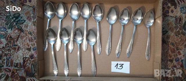 Лот 55 бр вилици, лъжици нови и запазени от времето от 1980г, снимка 2 - Прибори за хранене, готвене и сервиране - 50578180