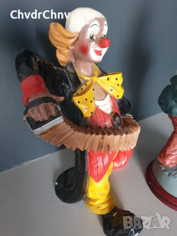 GILDE статуетки резин 29см-2кг/2бр колекционерска немска фигура на клоун, снимка 4 - Статуетки - 48319627