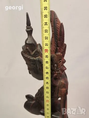 екзотична дървена статуетка от остров Бали 22/3, снимка 7 - Статуетки - 49187689