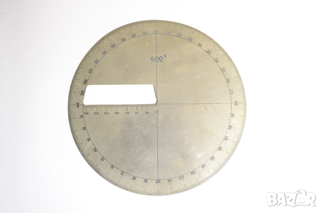 Транспортир метален стар ретро, снимка 2 - Други ценни предмети - 44621891