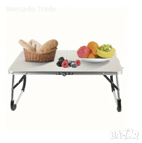 Сгъваема маса за къмпинг, Бял-Сив, снимка 3 - Къмпинг мебели - 49660953