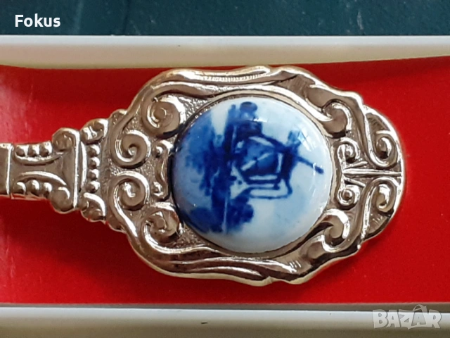 Колекционерска лъжичка OTTO позлата порцелан, снимка 3 - Антикварни и старинни предмети - 53282774