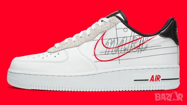 оригинални маратонки NIKE AIR FORCE 1 '07 LV8 "SCRIPT SWOOSH" номер 43, снимка 4 - Маратонки - 47916949