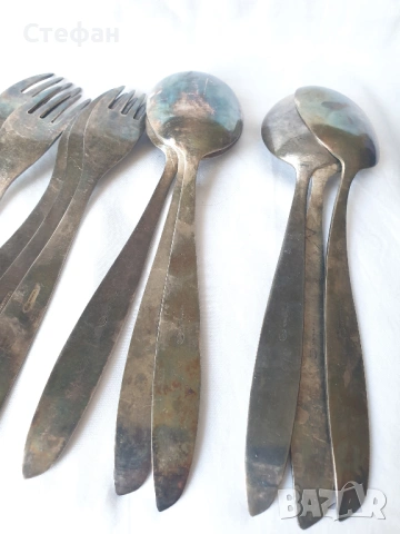 Комплект посребрени прибори , снимка 10 - Антикварни и старинни предмети - 53536872