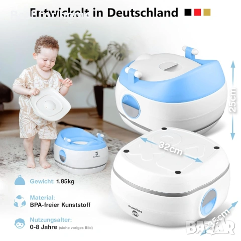 Детско гърне 3 в 1 + Детска тоалетна чиния + Табуретка / тоалетна , снимка 5 - Други - 53536505