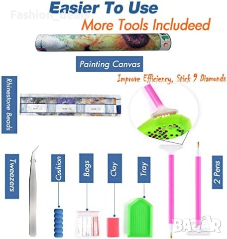 Нови 2 броя 5D диамантен гоблен Декорация на стая, стена, дома Арт Релакс, снимка 6 - Други - 40405025