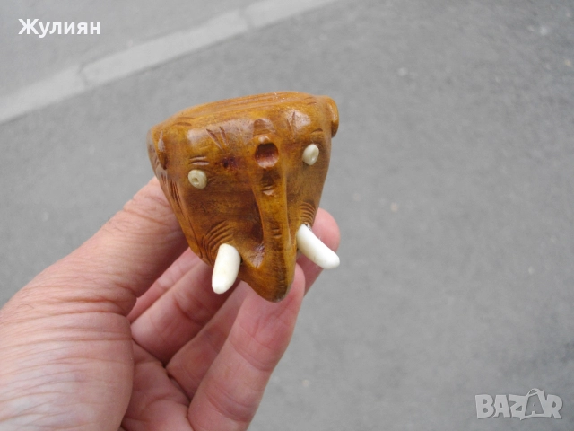 КОЛЕКЦИОНЕРСКА СТАРА ЛУЛА СЛОН ДЪРВОРЕЗБА БИВОЛСКИ РОГ , снимка 15 - Антикварни и старинни предмети - 51315883