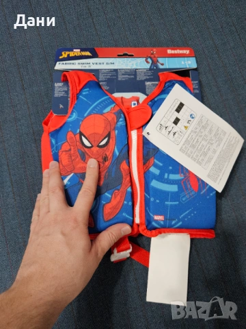 Детска жилетка за плуване, дунапрен, Spiderman 1-3 г./11-19 кг, НОВА, снимка 5 - Водни спортове - 53700185