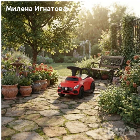 Детска кола за бутане с родителски контрол 2 в 1 – Светлини, звуци и педал за газ, снимка 2 - Детски велосипеди, триколки и коли - 55906804