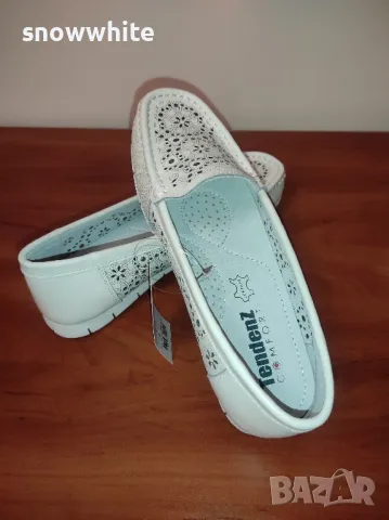 Чисто нови дамски мокасини естествена кожа на Тенденз 