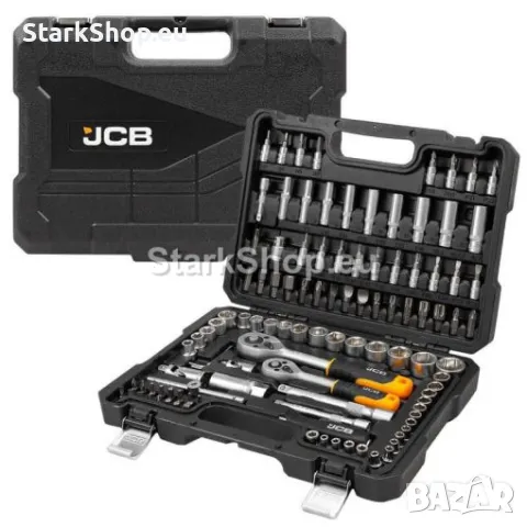 Професионално Гедоре 108 части 1/4“ 3/8“ 4-22мм JCB Създадено за Тежки Натоварвания, снимка 2 - Гедорета - 50316015