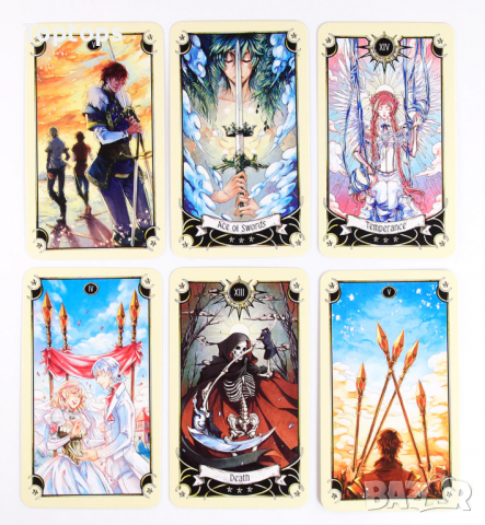 Манга таро карти: Mystical Manga Tarot & Traditional Manga Tarot, снимка 8 - Други игри - 36311651