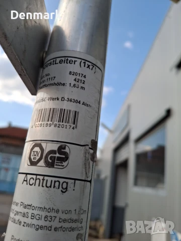 Алуминиева стълба с платформа и колела KRAUSE 1x7, снимка 5 - Други инструменти - 50853677