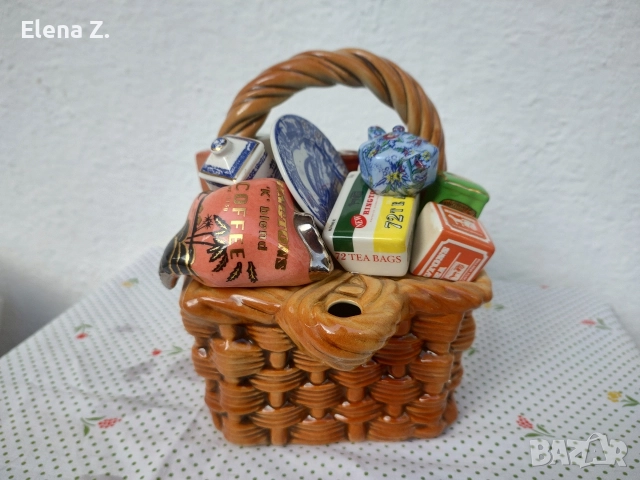 Рядък колекционерски чайник кошница за доставки Ringtons на Cardew, снимка 4 - Декорация за дома - 52718690