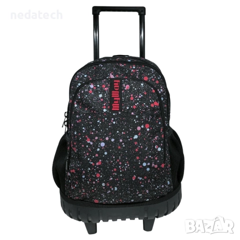 Ученическа раница на колелца, My way, Черен, 33x22x43см.