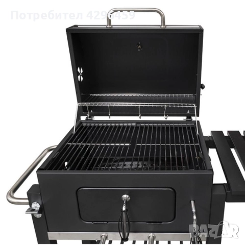 Барбекю на дървени въглища с чугунена плоча 113x45.5x100 см, снимка 7 - Барбекюта - 52267482