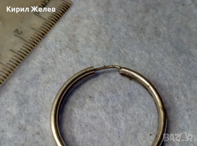 СТИЛНА РЕТРО АРТ МОДЕЛ СРЕБЪРНА ОБЕЦА СРЕБРО 925 КЛАСИЧЕСКА РЪЧНА ИЗРАБОТКА 47486, снимка 3 - Обеци - 49757716