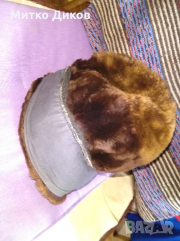 Шапка естествена кожа от соца 1970г реликва размер 56, снимка 3 - Шапки - 34305255