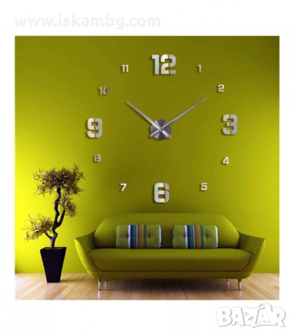 ГОЛЯМ 3D СТЕНЕН ЧАСОВНИК С МОДЕРЕН ДИЗАЙН, МОДЕЛ 4205 - код 4205, снимка 3 - Стенни часовници - 33936312