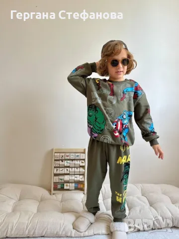 Комплект Марвел  Размери-3/4г.4/5г.5/6г.7/8г.9/10г. Цена-35 лв