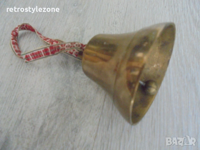 № 8483  Стара месингова камбанка – ретро / винтидж, снимка 4 - Други ценни предмети - 53220811