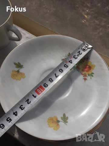 Немски порцелан Bavaria маркировка сервиз за чай 12 части, снимка 6 - Антикварни и старинни предмети - 53431746