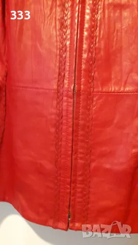 Дамско червено сако /яке / - естествена кожа , снимка 6 - Якета - 50255440