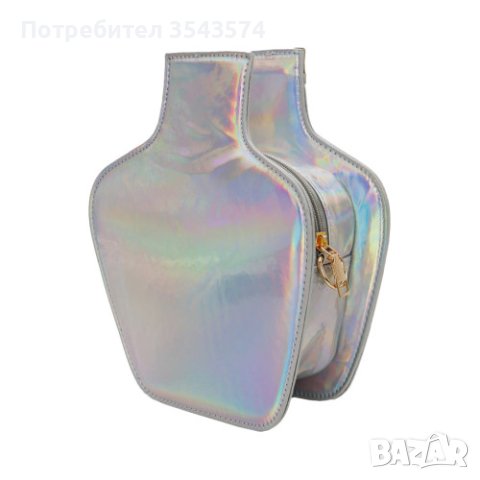 YOUI-GIFTS Bottle Laser Ръчна чанта цвят златно и сръбърно , снимка 2 - Чанти - 44382223