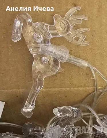 Многоцветни коледни LED лампички с еленчета с щепсел - Многоцветни, дължина - 5м ,28бр лампички. , снимка 2 - Други - 52009034