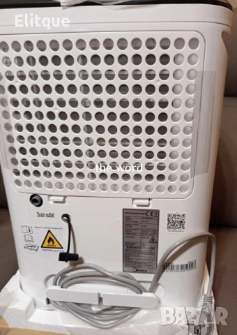 Влагоуловител Midea DF-20DEN7-WF – 20 л/24 ч, Smart Wi-Fi, за до 100 m³ (40 m²), R290, снимка 3 - Влагоабсорбатори и влагоуловители - 53303571