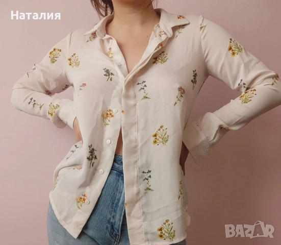бяла риза на цветя, снимка 2 - Ризи - 51738406