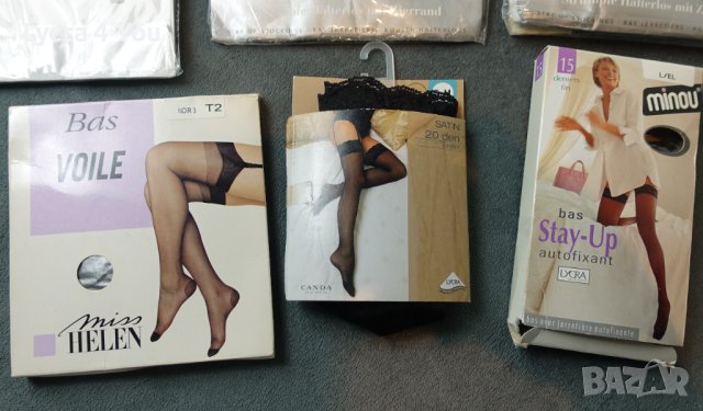 Различни модели дамски чорапи - със силикон и чорапи за жартиери., снимка 2 - Бельо - 40614616
