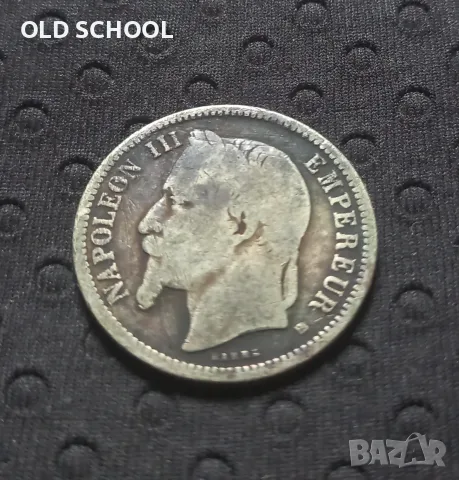 1 франк 1870 Франция сребро, снимка 2 - Нумизматика и бонистика - 55929860