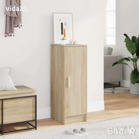 vidaXL Шкаф за обувки, дъб сонома, 32x35x92 см, инженерно дърво, снимка 2 - Шкафове - 56147864