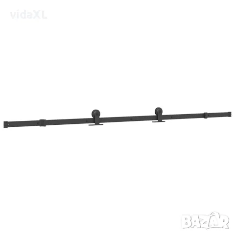 vidaXL Плъзгаща се врата с обков 102,5x205 см Закалено стъкло&Алуминий, снимка 2 - Входни врати - 56147082