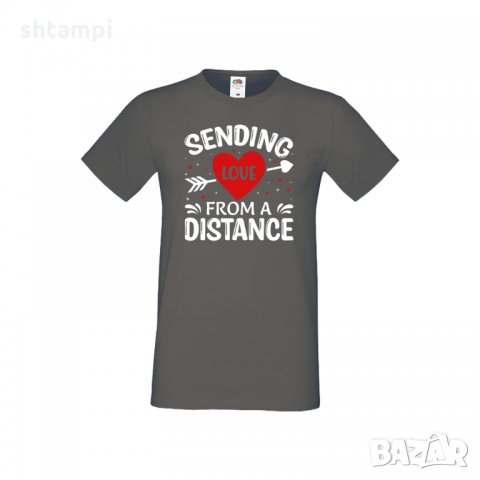 Мъжка тениска Свети Валентин Sending Love From Distance, снимка 6 - Тениски - 35715991